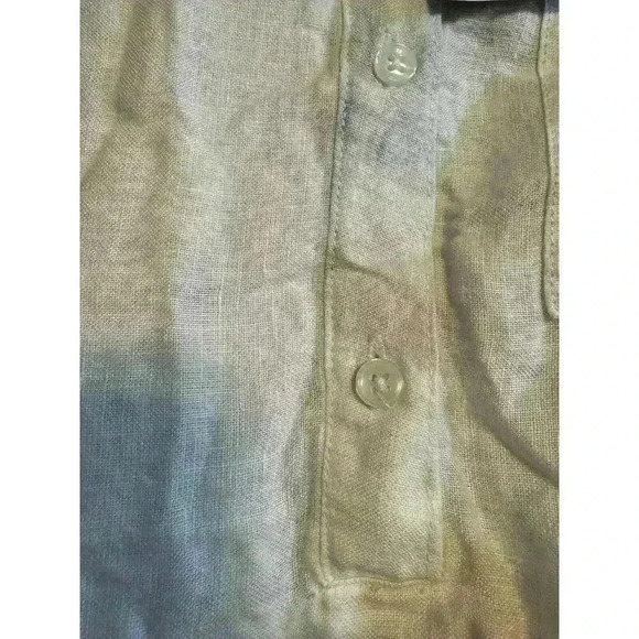 Inc International Concepts 100% Linen Frayed-Hem White Top Mariner Size M, - Picture 4 of 8